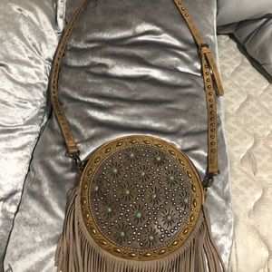 Leather Tasseled Purse Western